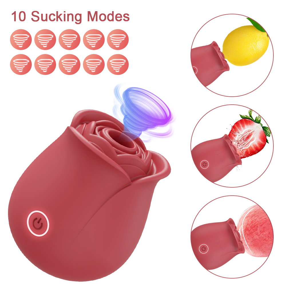 Rose-shape Vagina Sucking Vibr - огляд і ціна Suction Machine Medical
